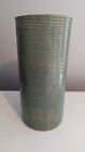 Vintage Zanesville Pottery Stone Age Modern Vase 10” Stoneware Vase 4010- Green