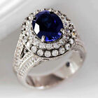 Fashion Cubic Zircon Jewelry 925 Silver Filled Ring Women Wedding Ring Sz 6-10