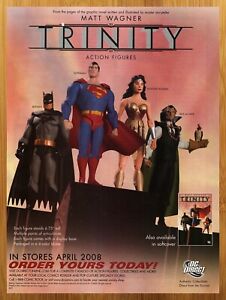2008 DC Direct Trinity Action Figures Print Ad/Poster Matt Wagner Batman Toy Art