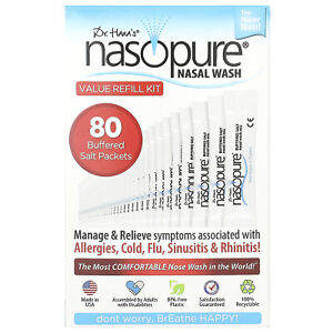 Nasal Wash, Value Refill Kit, 80 Buffered Salt Packets