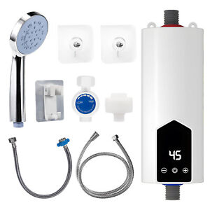 NEW 110V LCD Instant Hot Water Heater Electric Tankless Bathroom W/Shower Head