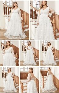 Plus Size Elegant Wedding Dress ￼