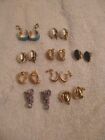 Vintage Monet, Napier,  SIGNED CLIP On EARRINGS & Unsigned Pairs (Lot Of 9 Sets)