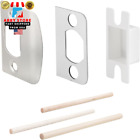 Standard Door Lock Strike Plate with Spacer Shim, Door Latch Restorer, Universal