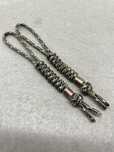 325 Paracord Knife Lanyard  2pk, Camo Snake Knot With Copper Tube Bead