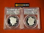 2023 S PROOF SILVER PEACE & MORGAN DOLLAR PCGS PR70 DCAM FIRST DAY OF ISSUE FDI