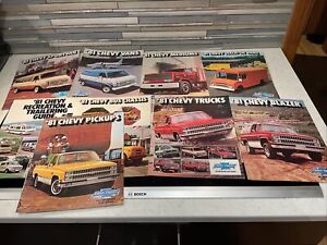 1981 Chevrolet Trucks Original Sales Brochures 10 Pieces.