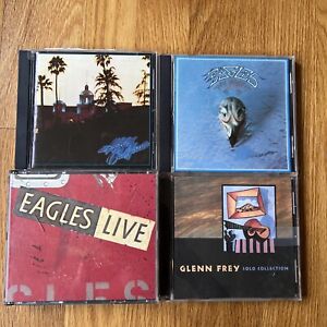 New ListingTHE EAGLES & GLENN FREY 5 CD Lot “Hotel CA, Their Greatest Hits, LIVE, Solo Best