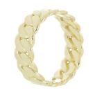 14k Yellow Gold Miami Cuban Ring Curb Link Band 8mm Ring Sizes 6-13