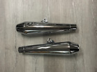 T2203460 T2203465 THRUXTON STOCK CHROME PIPES TAKE-OFF EXHAUST MUFFLERS
