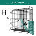 2-Tier Large Cat Cage,Indoor and Outdoor Pet Cage,Versatile DIY Pet Playpen with