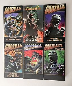 New ListingLot of 6 Godzilla Movies VHS Godzilla King of Monsters Mothra Mechagodzilla TOHO