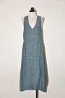 Fenini Teal Blue Lightweight Linen Wearable Art Lagenlook Oversize Dress Women S