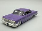 Jada Homie Rollerz 1963 Chevrolet Impala Lowrider, Purple, 1:64, Excellent