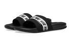 Nike Benassi Slides 'Logo Stripe' Black White AT0051-001 Sz 9-13 Pool Beach Gym