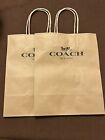 2 Brand New Coach Paper Shopping Gift Brown Small Bags 10” X 8” Gift Bags Sale!!