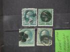 US (4) 3 CENT WASHINGTON BANKNOTE`S WITH FANCY CANCELS, ITEM N