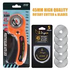 Rotary Cutter & 45mm Spare Blades Fabric Leather Quilters Sewing Cutting Tool US