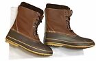 LL Bean Insulated Tumbled Leather Waterproof Snow Duck Boots - Size 12