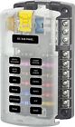 Blue Sea 5026 ST Blade ATO/ATC DC Fuse Block with Cover 12 Circuit Negative Bus