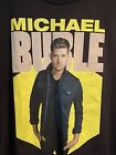 Michael Buble Graphic Band Concert Tee T Shirt Black Yellow Large