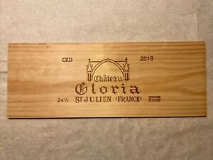 1 Rare Wine Wood Panel Château Gloria France Vintage CRATE BOX SIDE 4/24 621