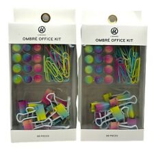 U Brands Ombre Office Accessories Kit, 88 Pack Multicolor ,Lot of 2