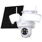 3MP Solar Floodlight Cam Wireless Motion Sensing Security Camera Work with Alexa