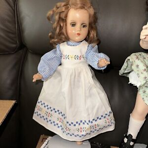 Vintage 14” Composition Doll With Sleepy Eyes