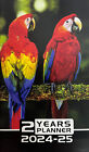 2024-2025 2-Year 2YR Monthly Pocket Planner Calendar Diary Tropical Bird Parrots