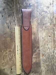 BROWN LEATHER SHEATH FOR LARGE 12 INCH  hunting knife 4661216ap