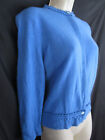 Vintage 1960s Montaldo's Dalton Blue 100% Virgin Cashmere Cardigan Pinup Sweater