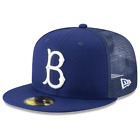 BROOKLYN DODGERS MLB NEW ERA 59FIFTY ROYAL BLUE MESHBACK FITTED HAT/CAP NWT