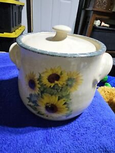 home and garden party stoneware Beautiful Sunflower  Design Heavy