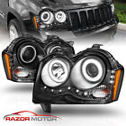 2008-2010 For Jeep Grand Cherokee LED Halo Projector Headlights Set (For: Jeep Grand Cherokee)