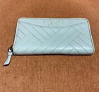 Tory Burch wallet grey quilted style distressing Signs Of Wear