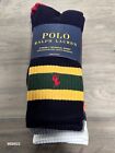 Polo Ralph Lauren Cushioned Crew Socks Colorblock 3 Pairs Mens Technical Sport