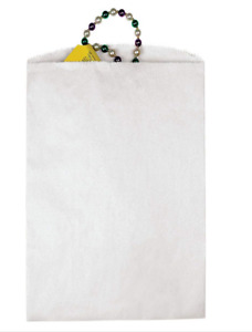 White Paper Bags 1000 Flat Kraft Retail Sales Merchandise 6 ¼