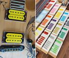Guitar Pickup Inlay Decal Stickers, 7 different Pick up Sizes, 15 Colour Options