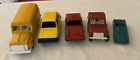 LOT OF 5 TOOTSIETOY VEHICLES~BUS~EXP~RABBIT~JEEP & CONVERTIBLE~MADE IN USA