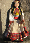 Vintage costume Doll 12” Croatia, Dubrovnik? Yugoslavia,  hat, braid 1960s/1970s