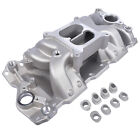 Dual Plane Air-Gap Intake Manifold 7501 For 1955-1986 Small Block Chevy 262-400 (For: Chevrolet)