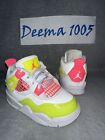 Toddler Air Jordan 4 Retro SE Athletic Shoes ‘Lemon Venom’ CV7807 100 - Size 6C