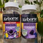 2x Airborne Elderberry Immune Support Zinc Vitamin C Gummies 50 74ct Family Pack
