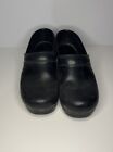 Dansko Womens Professional Clogs Black Oiled Leather Nursing Shoes 39EU / 8.5US