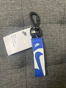 Nike Air Key Holder Wrist Lanyard Keychain Royal Blue White Black NWT