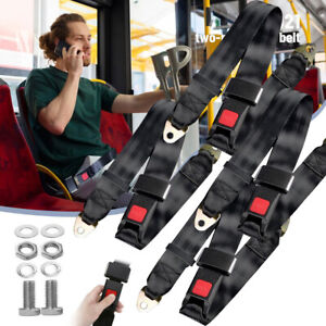 4Pc Universal Lap Seat Belt 2 Point Adjustable Safety Seat Belt for Go/Golf Cart