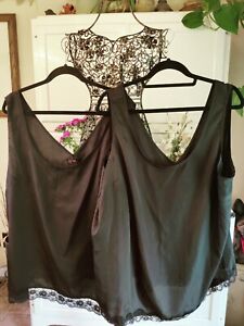 Lot Of 2 It's Pink & ALMOST FAMOUS SIZE 3X BLACK SLEEVELESS TANK Top Camisole