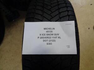 2 MICHELIN X-ICE SNOW SUV P 285 45 22 114T XL SNOW WINTER TIRES 45135 BQ4 (Fits: 285/45R22)
