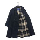 Burberry Blue Label Trench Coat Long Black Nova check Women Size 40/L Used